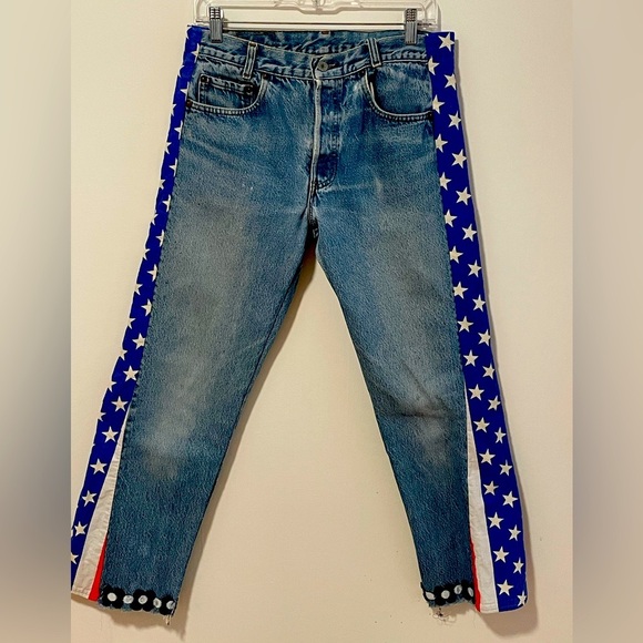 Vintage Blue Star Bellbottomed Levi’s W’s 6 - Picture 1 of 11